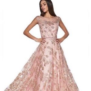 Cinderella pink glitter dress prom